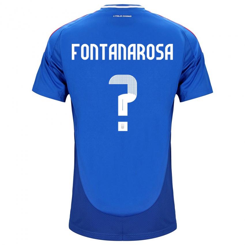 Homem Camisola Itália Alessandro Fontanarosa #0 Azul Principal 24-26 Camisa