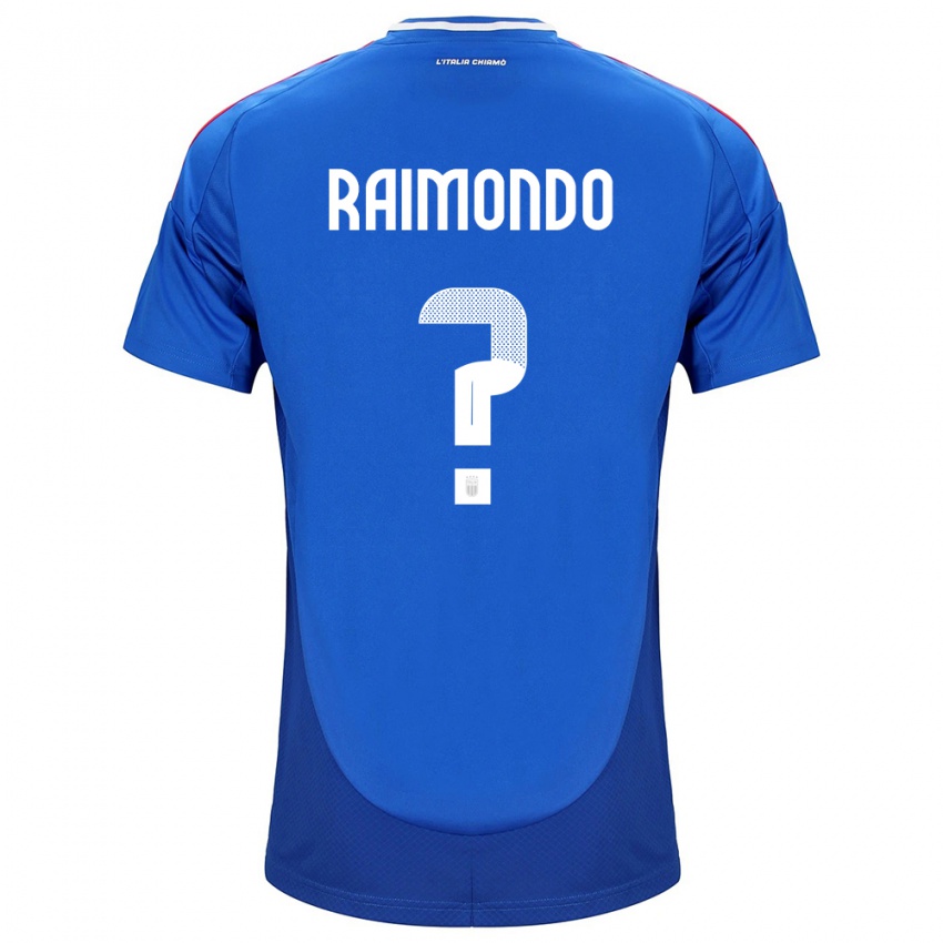 Homem Camisola Itália Antonio Raimondo #0 Azul Principal 24-26 Camisa