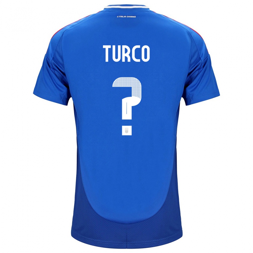 Homem Camisola Itália Stefano Turco #0 Azul Principal 24-26 Camisa