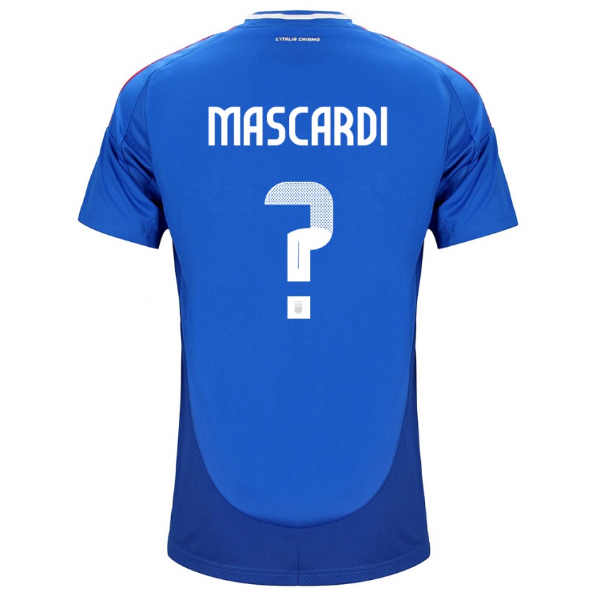 Homem Camisola Itália Diego Mascardi #0 Azul Principal 24-26 Camisa