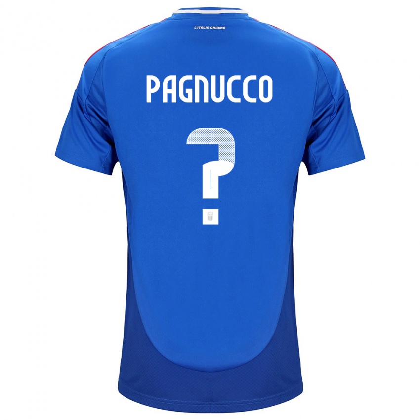 Homem Camisola Itália Filippo Pagnucco #0 Azul Principal 24-26 Camisa