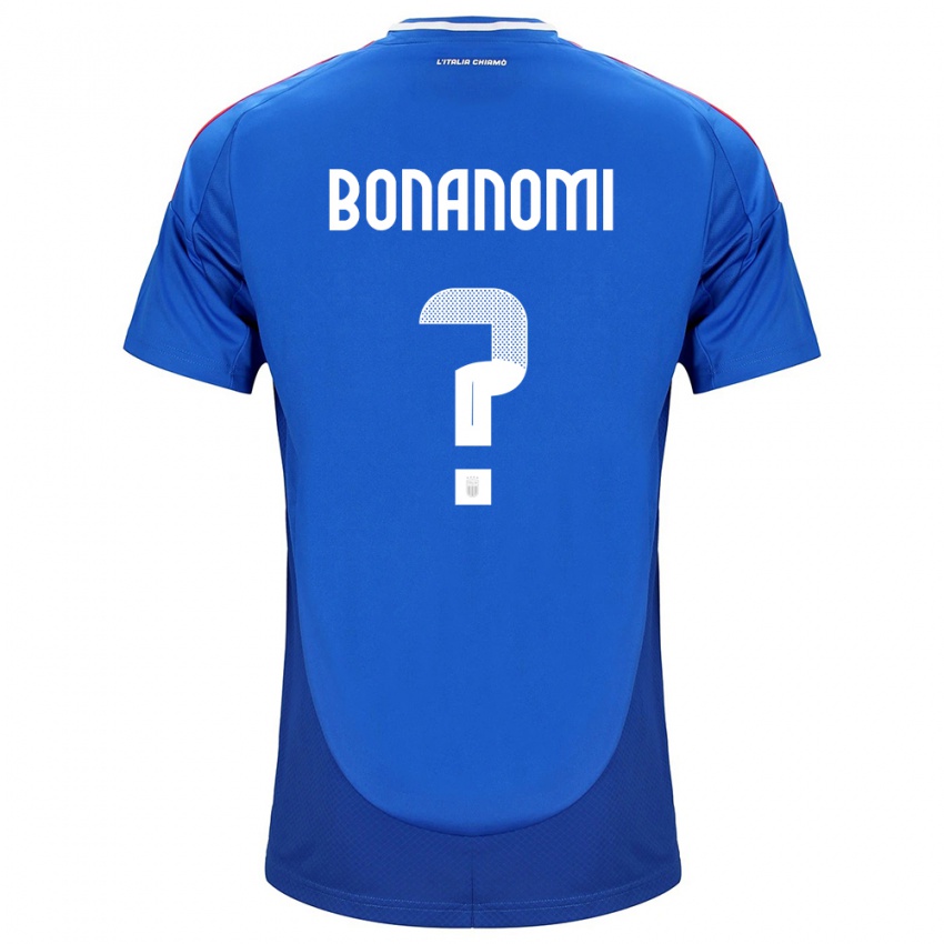 Homem Camisola Itália Andrea Bonanomi #0 Azul Principal 24-26 Camisa