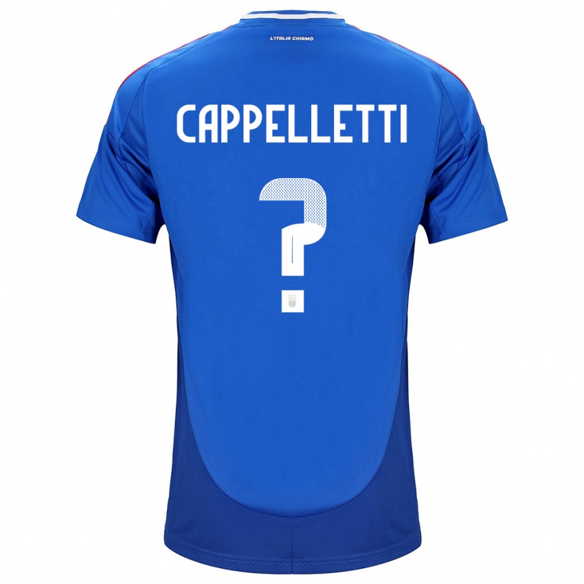 Homem Camisola Itália Mattia Cappelletti #0 Azul Principal 24-26 Camisa