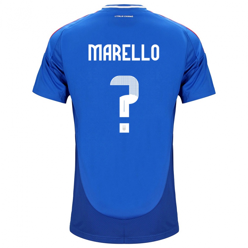 Homem Camisola Itália Mattia Marello #0 Azul Principal 24-26 Camisa