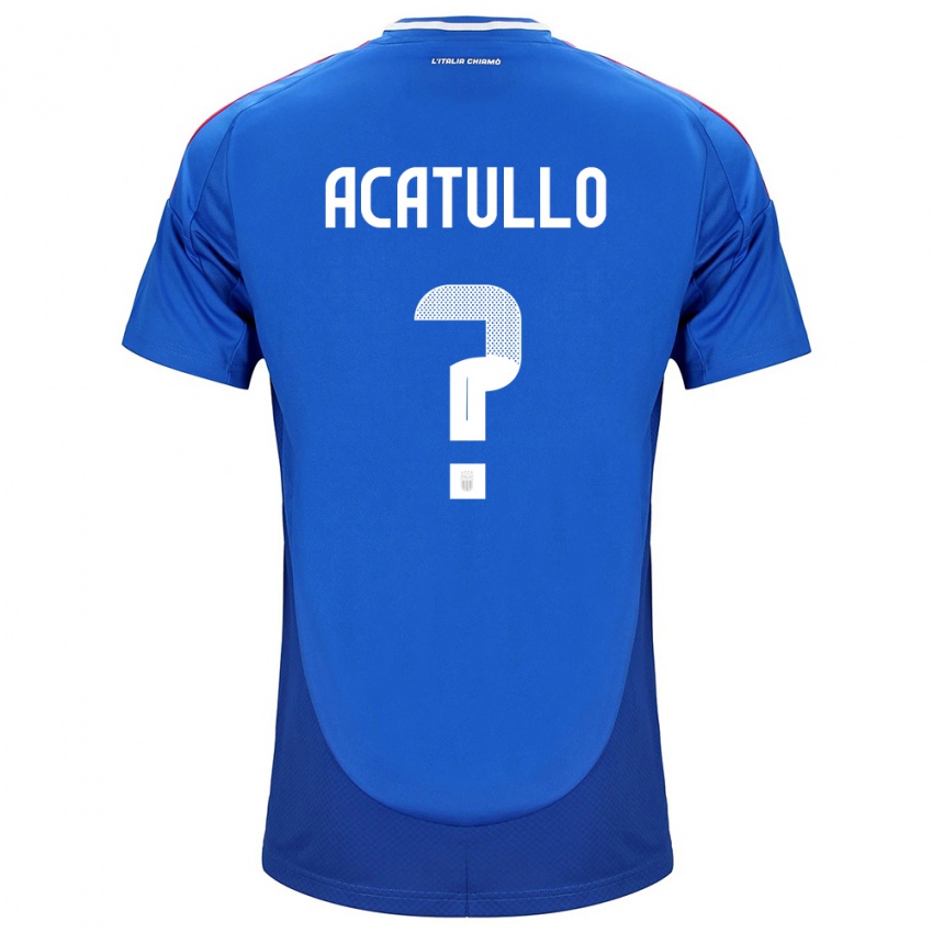 Homem Camisola Itália Cristian Acatullo #0 Azul Principal 24-26 Camisa