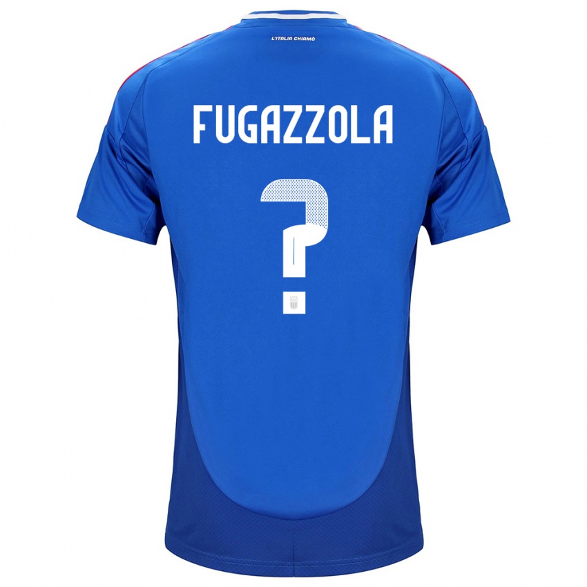 Homem Camisola Itália Marcello Fugazzola #0 Azul Principal 24-26 Camisa