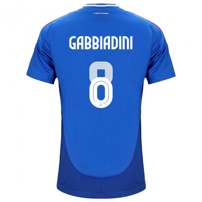 Homem Camisola Itália Melania Gabbiadini #8 Azul Principal 24-26 Camisa