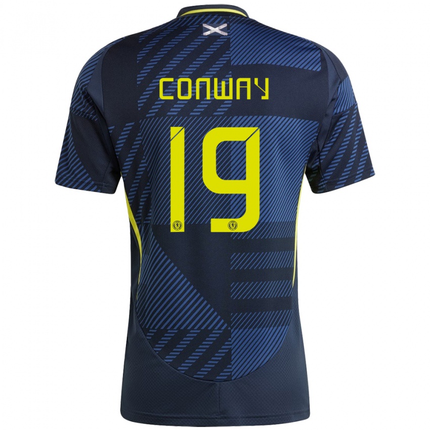 Homem Camisola Escócia Tommy Conway #19 Azul Escuro Principal 24-26 Camisa