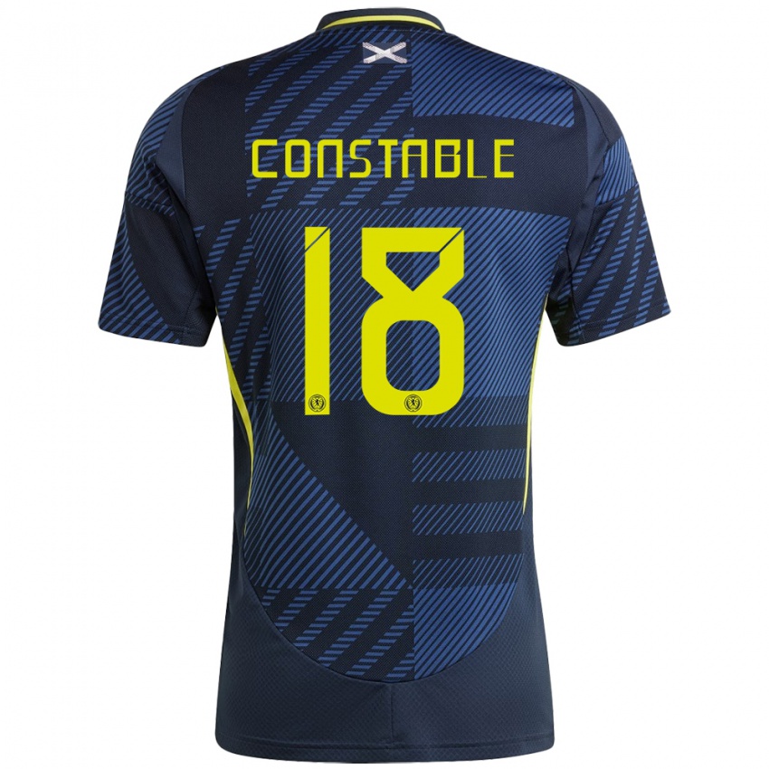 Homem Camisola Escócia Scott Constable #18 Azul Escuro Principal 24-26 Camisa