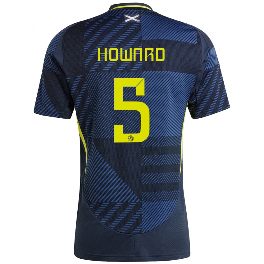 Homem Camisola Escócia Sophie Howard #5 Azul Escuro Principal 24-26 Camisa