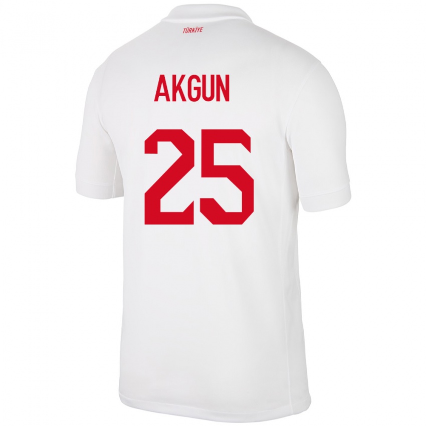 Homem Camisola Turquia Yunus Akgün #25 Branco Principal 24-26 Camisa