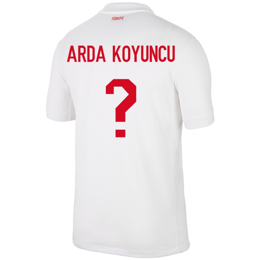 Homem Camisola Turquia Efe Arda Koyuncu #0 Branco Principal 24-26 Camisa