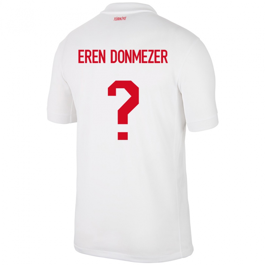 Homem Camisola Turquia Deniz Eren Dönmezer #0 Branco Principal 24-26 Camisa