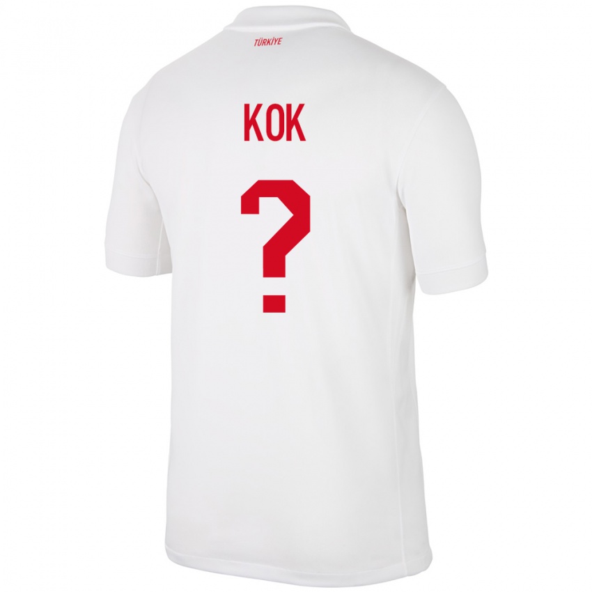 Homem Camisola Turquia Serhan Kök #0 Branco Principal 24-26 Camisa