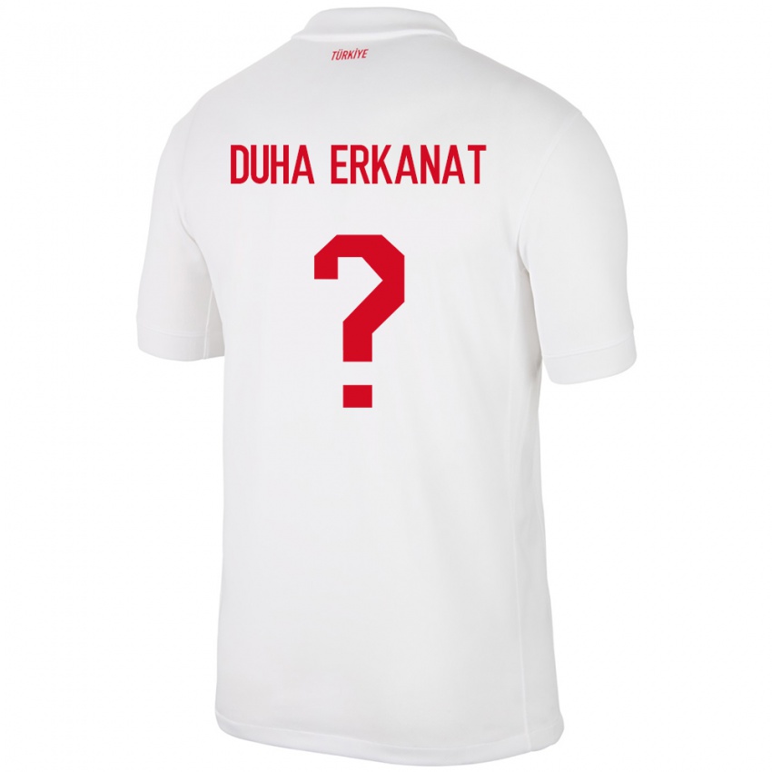 Homem Camisola Turquia Ahmet Duha Erkanat #0 Branco Principal 24-26 Camisa