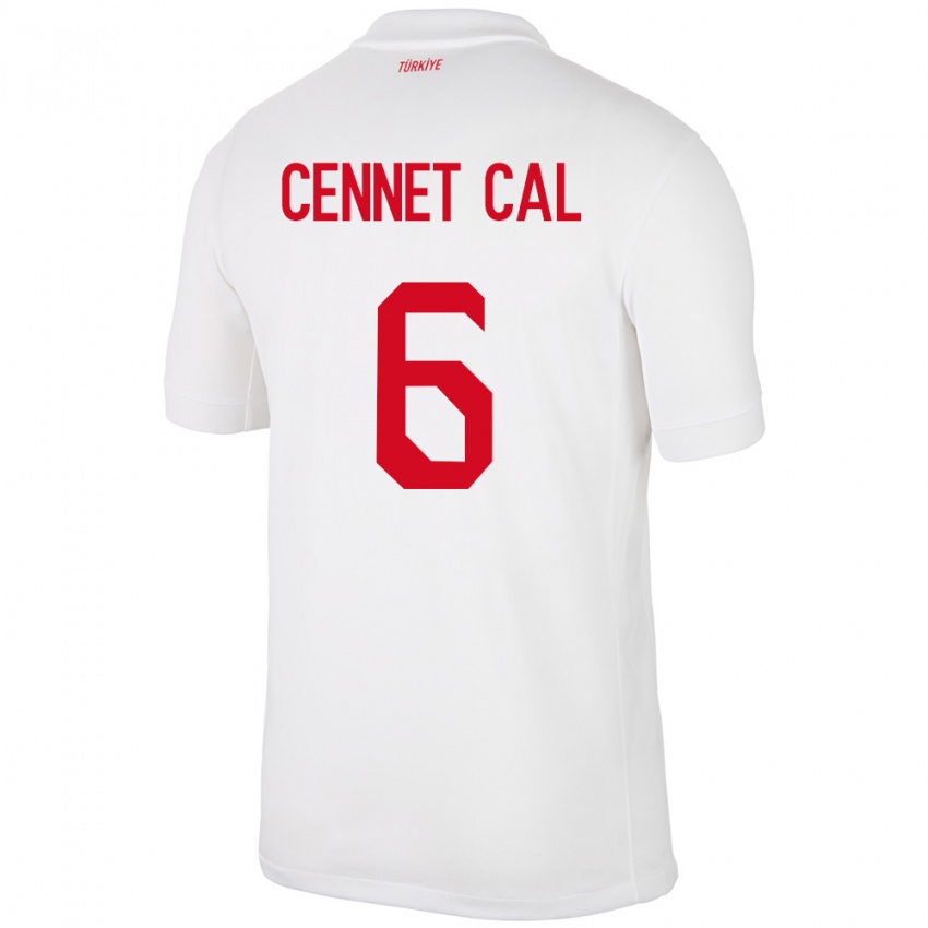 Homem Camisola Turquia Meryem Cennet Çal #6 Branco Principal 24-26 Camisa