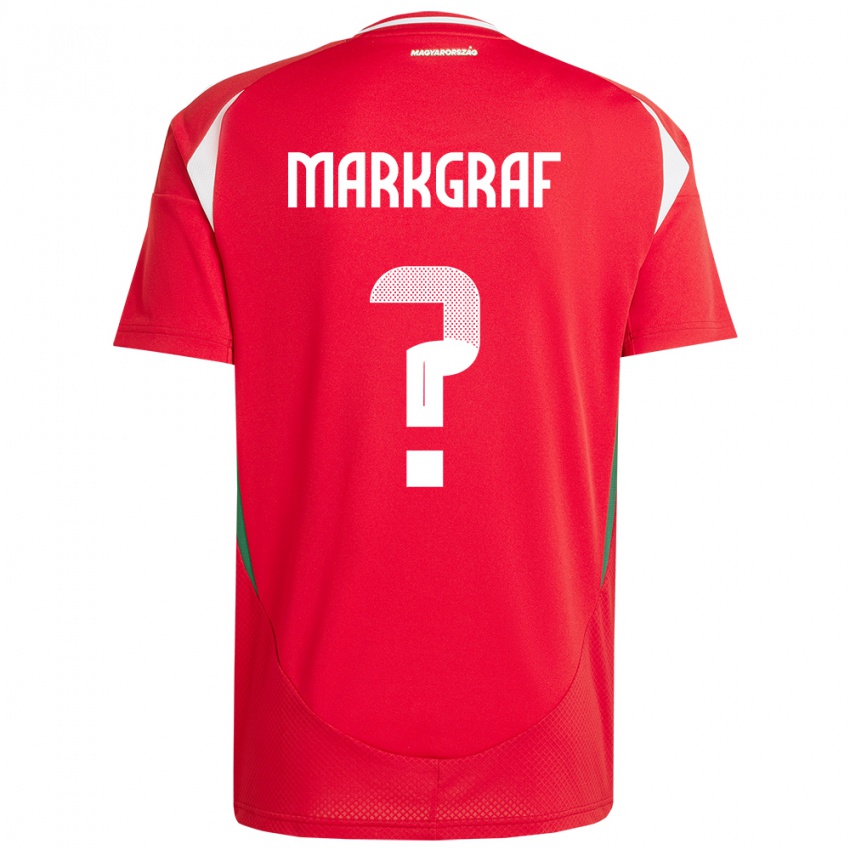 Homem Camisola Hungria Ákos Markgráf #0 Vermelho Principal 24-26 Camisa