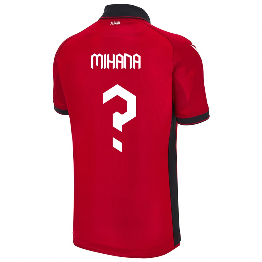 Homem Camisola Albânia Emiljano Mihana #0 Vermelho Principal 24-26 Camisa