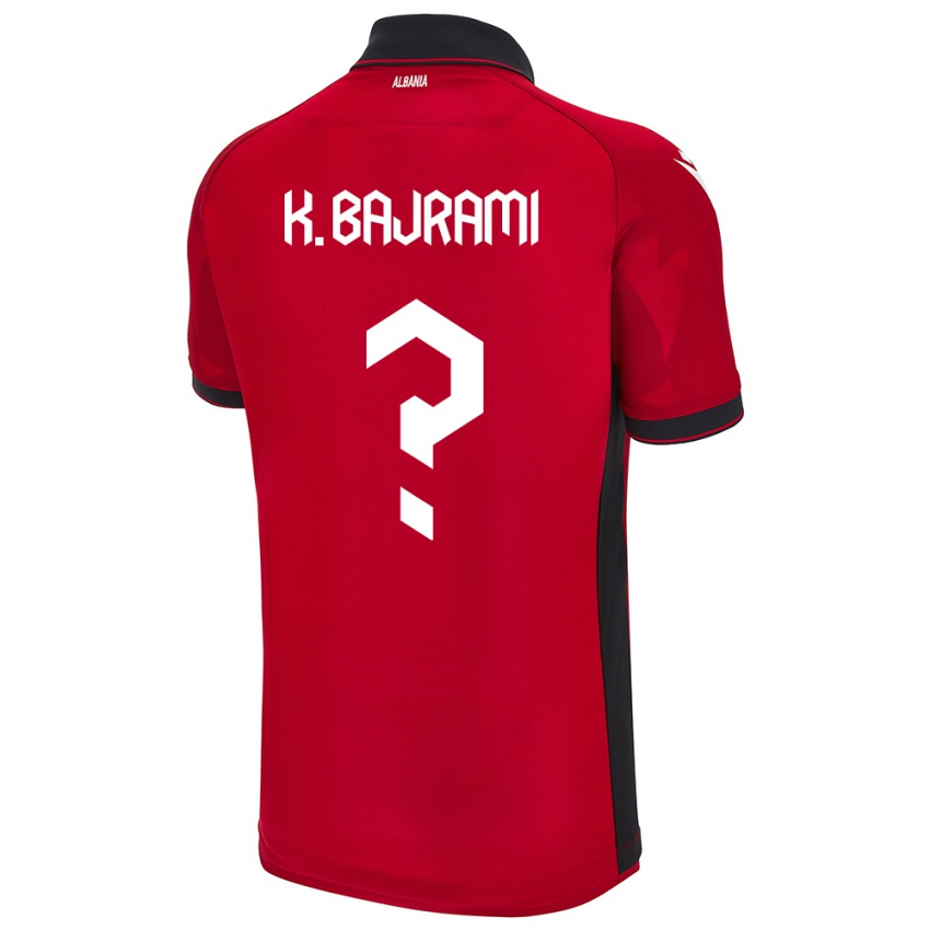 Homem Camisola Albânia Klevi Bajrami #0 Vermelho Principal 24-26 Camisa