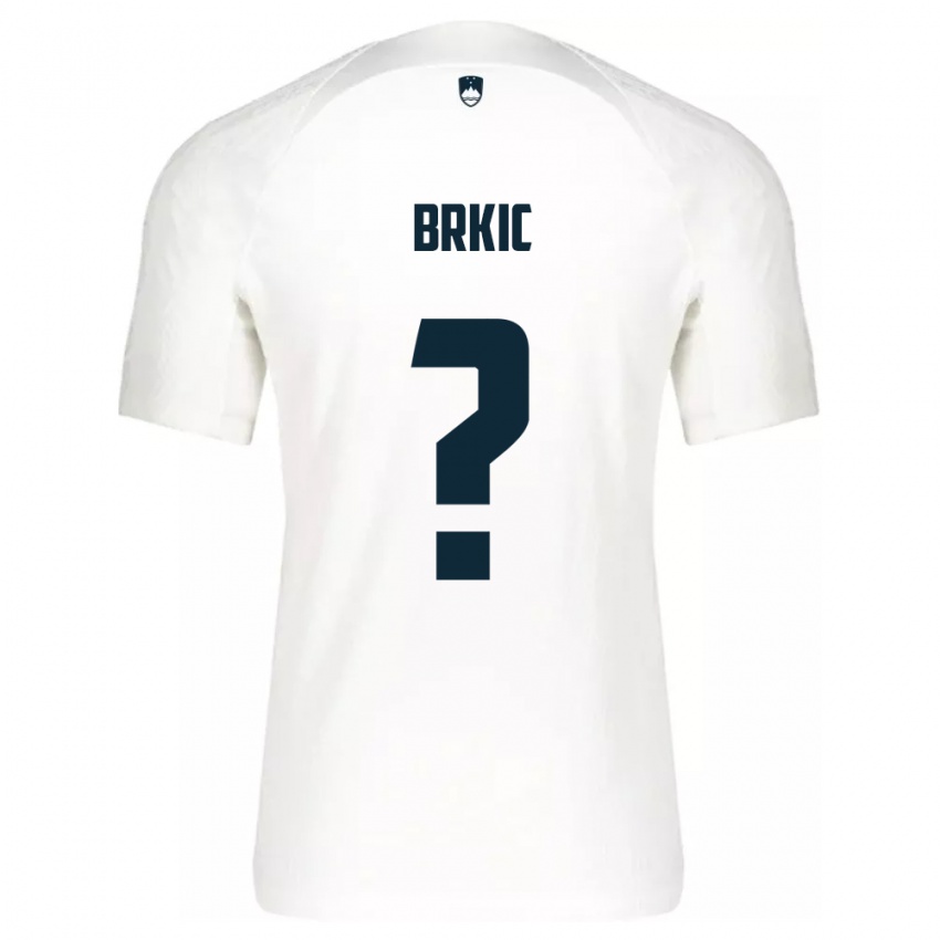 Homem Camisola Eslovênia Timotej Brkic #0 Branco Principal 24-26 Camisa