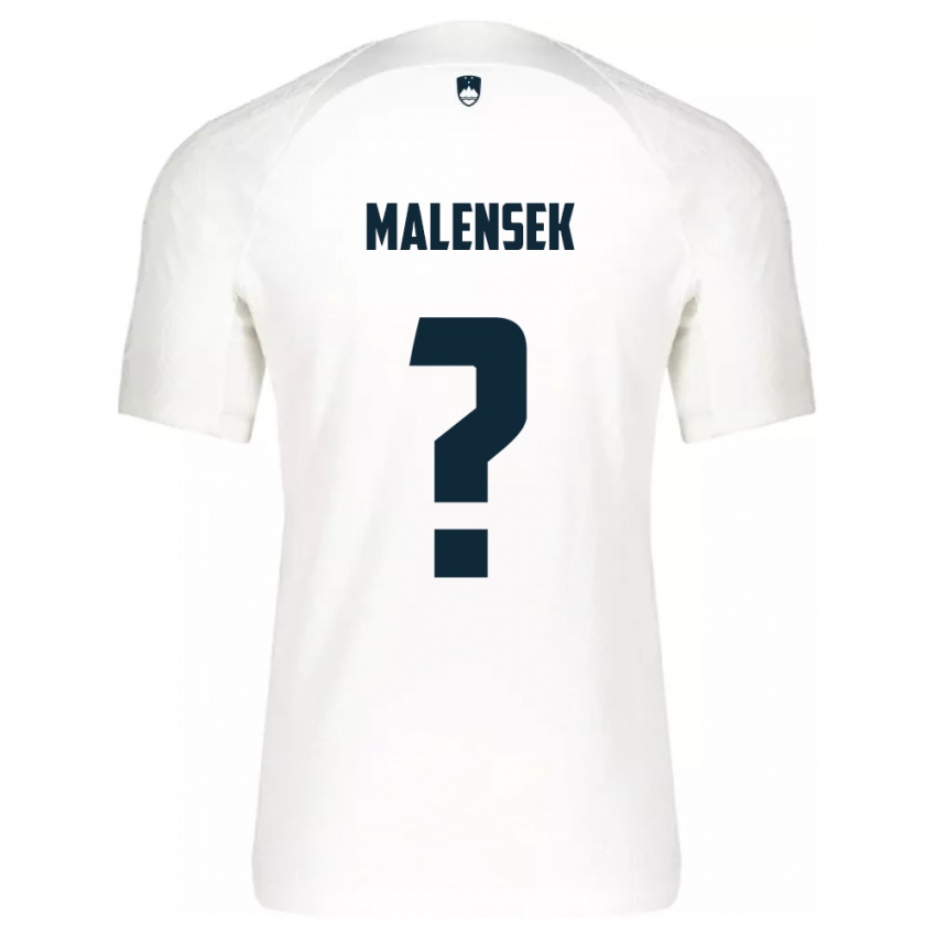 Homem Camisola Eslovênia Matej Malensek #0 Branco Principal 24-26 Camisa