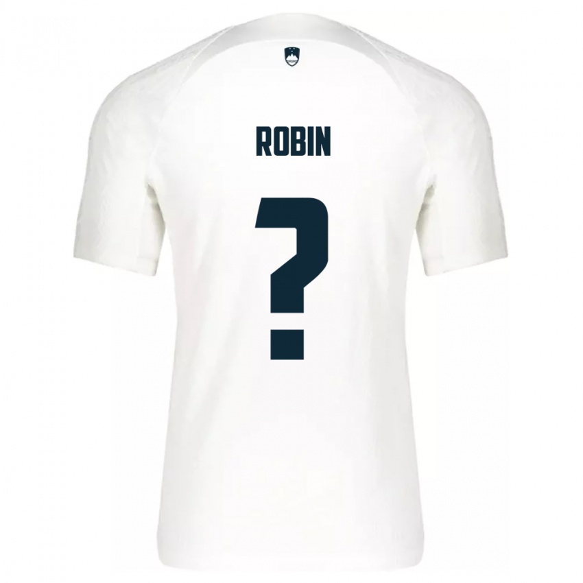 Homem Camisola Eslovênia Jaka Robin #0 Branco Principal 24-26 Camisa