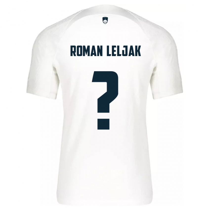 Homem Camisola Eslovênia Nejc Roman Leljak #0 Branco Principal 24-26 Camisa