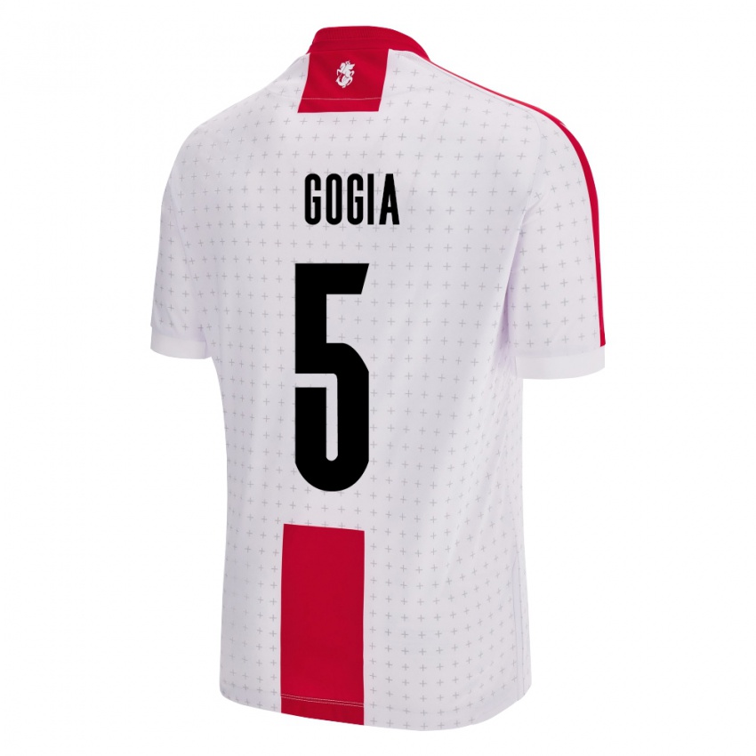 Homem Camisola Geórgia Gigi Gogia #5 Branco Principal 24-26 Camisa