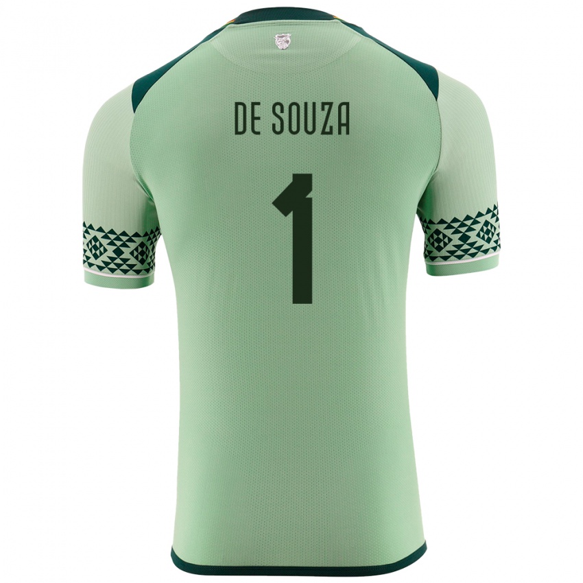 Homem Camisola Bolívia Victor De Souza #1 Luz Verde Principal 24-26 Camisa