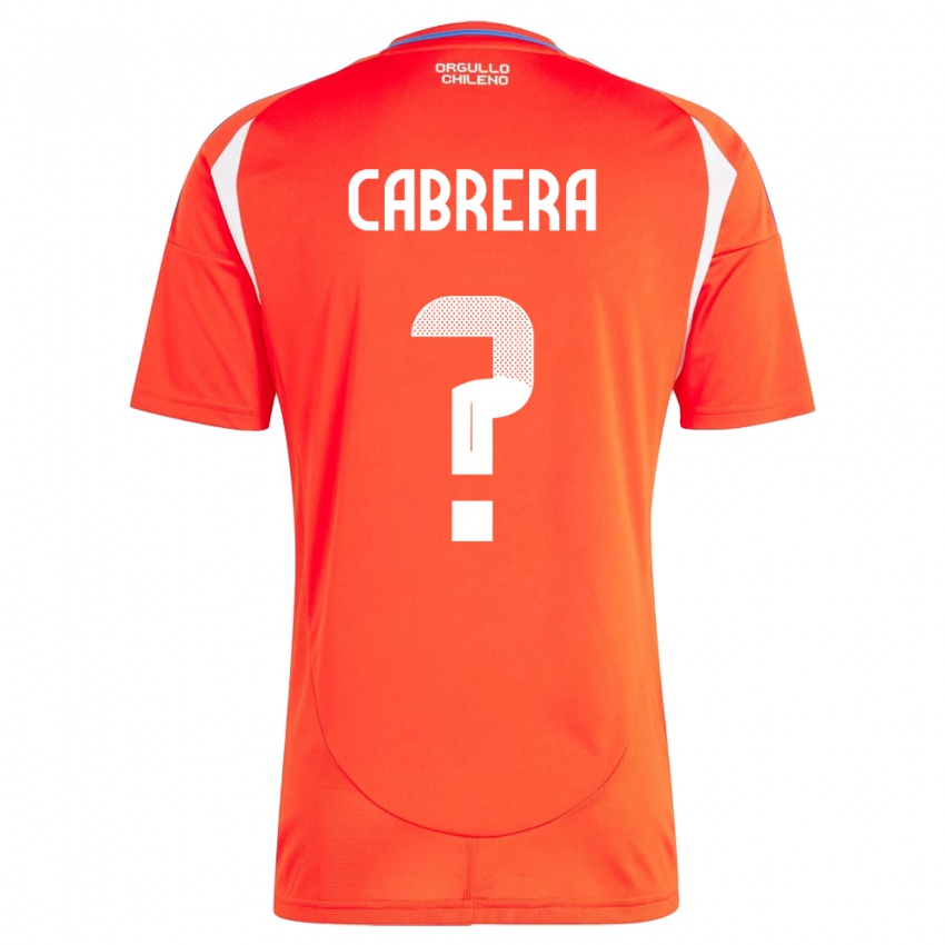 Homem Camisola Chile Vicente Cabrera #0 Vermelho Principal 24-26 Camisa