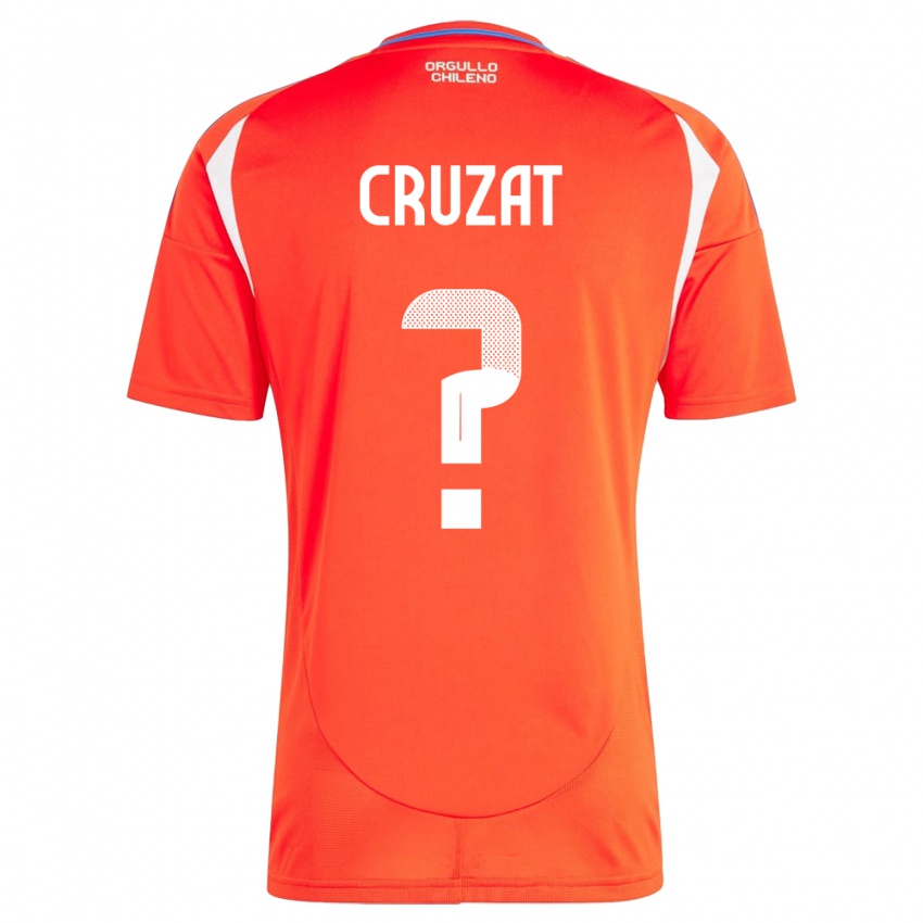 Homem Camisola Chile Ignacio Cruzat #0 Vermelho Principal 24-26 Camisa