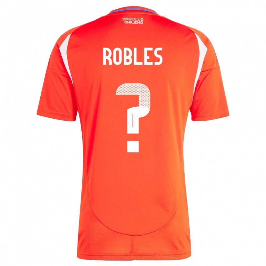 Homem Camisola Chile Diego Robles #0 Vermelho Principal 24-26 Camisa