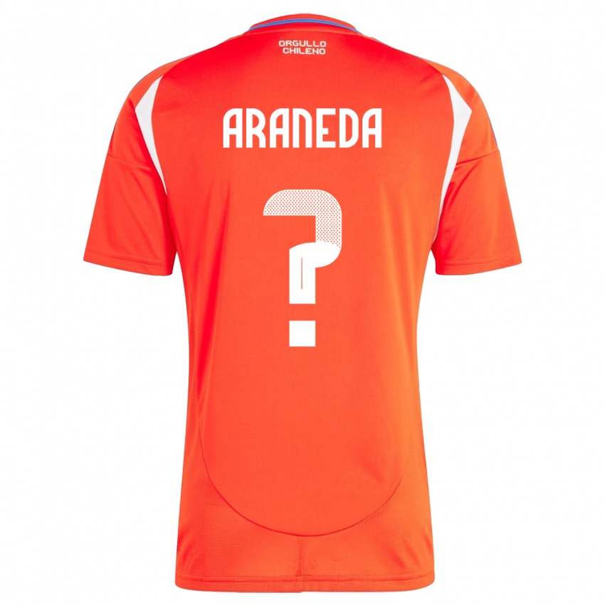 Homem Camisola Chile Arantxa Araneda #0 Vermelho Principal 24-26 Camisa