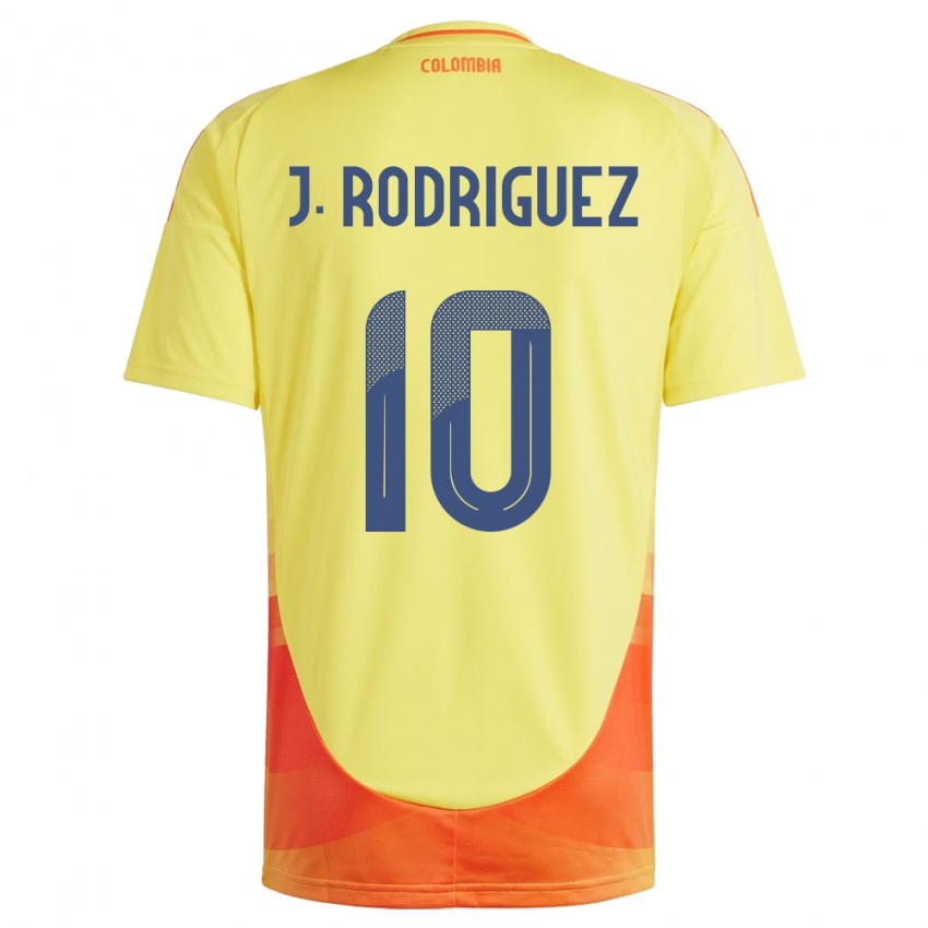 Homem Camisola Colômbia James Rodríguez #10 Amarelo Principal 24-26 Camisa