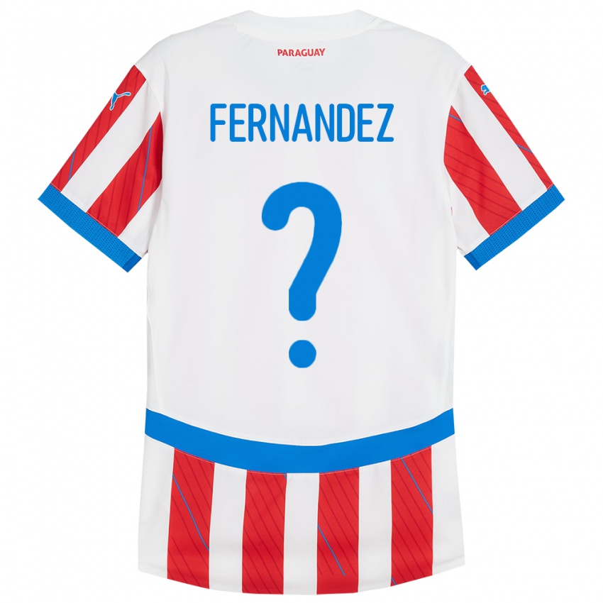 Homem Camisola Paraguai Diego Fernández #0 Branco Vermelho Principal 24-26 Camisa