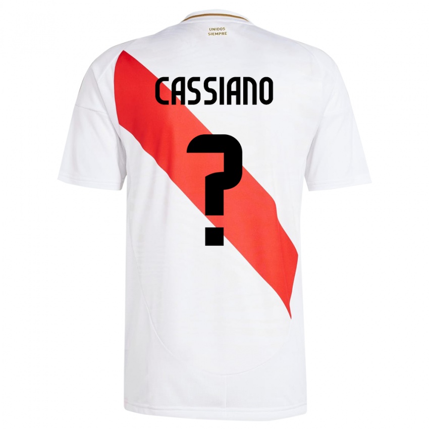 Homem Camisola Peru Franshesko Cassiano #0 Branco Principal 24-26 Camisa