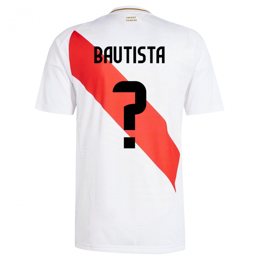 Homem Camisola Peru César Bautista #0 Branco Principal 24-26 Camisa