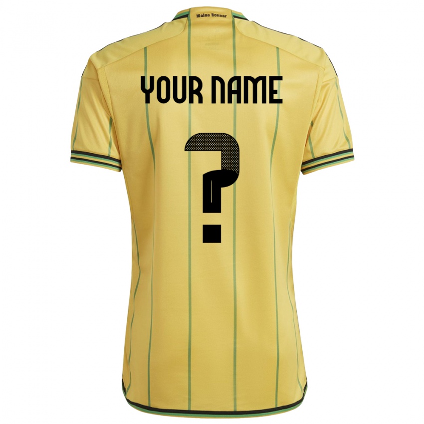 Homem Camisola Jamaica Seu Nome #0 Amarelo Principal 24-26 Camisa