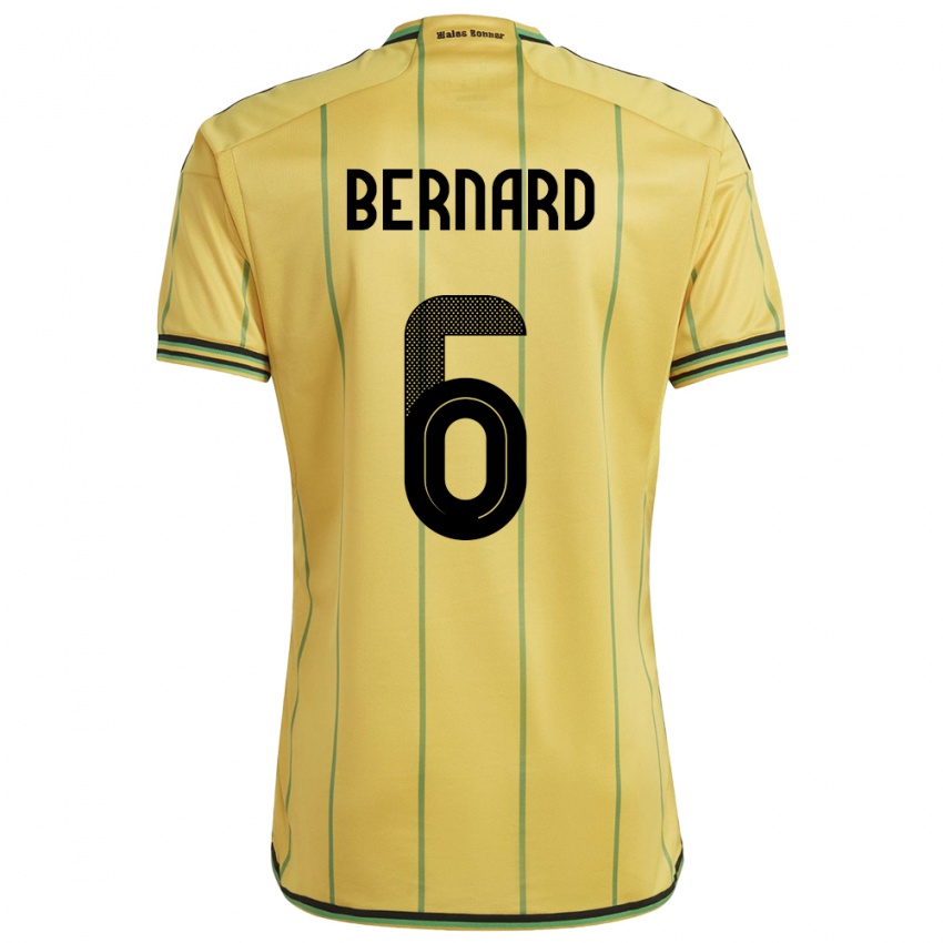 Homem Camisola Jamaica Di'shon Bernard #6 Amarelo Principal 24-26 Camisa