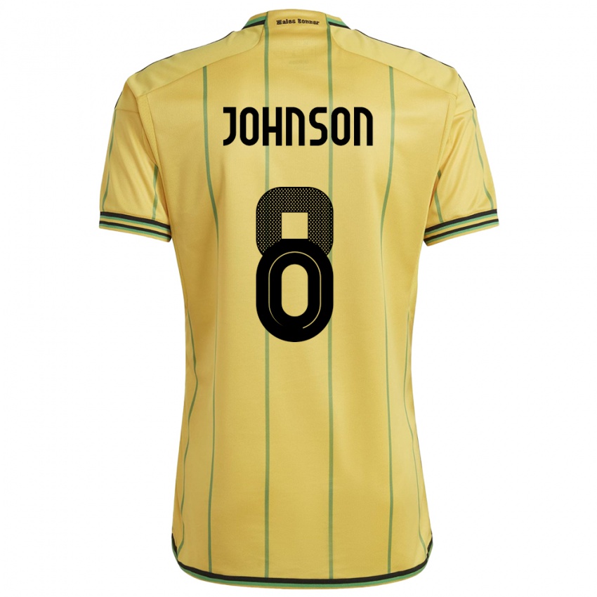 Homem Camisola Jamaica Daniel Johnson #8 Amarelo Principal 24-26 Camisa