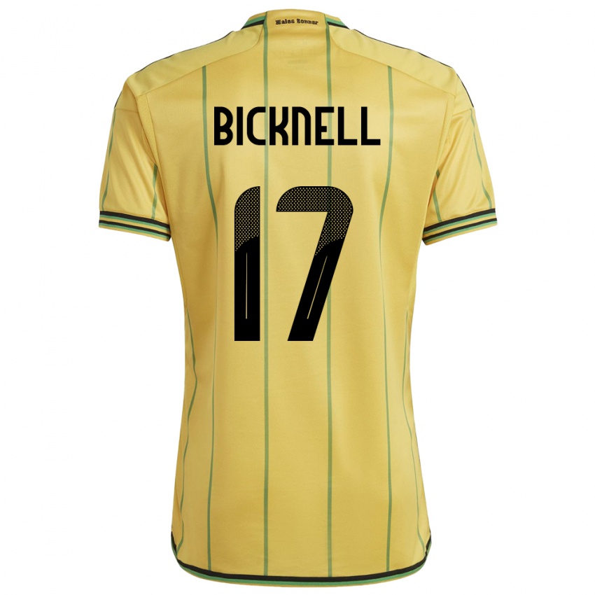 Homem Camisola Jamaica Alexander Bicknell #17 Amarelo Principal 24-26 Camisa