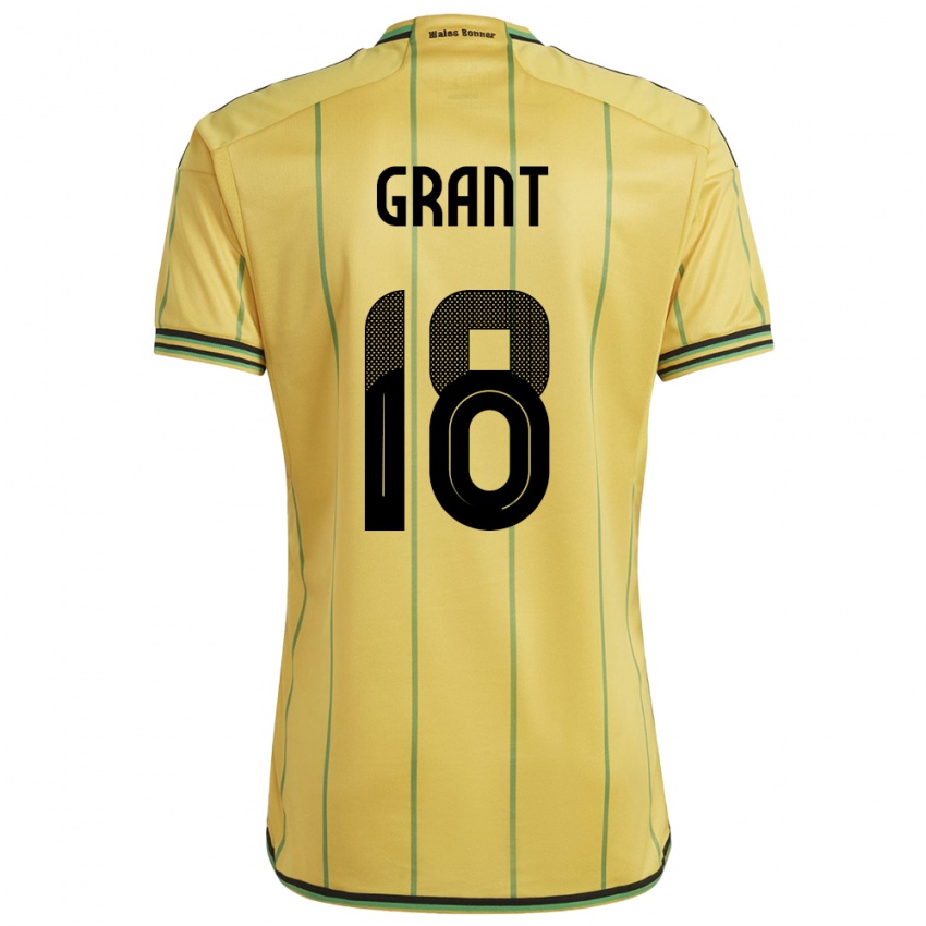 Homem Camisola Jamaica George Grant #18 Amarelo Principal 24-26 Camisa