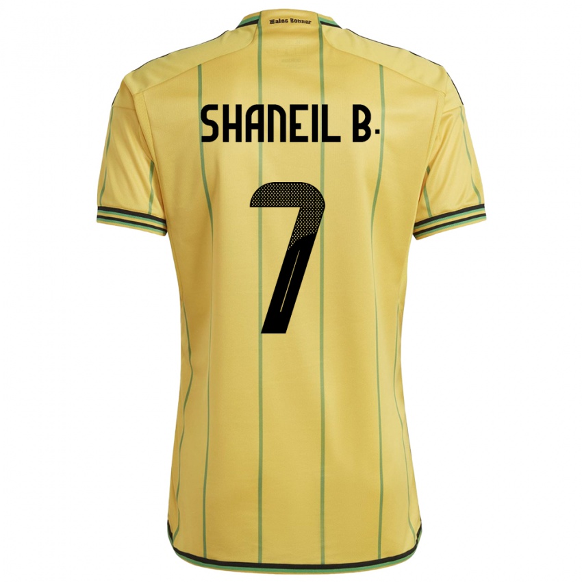 Homem Camisola Jamaica Shaneil Buckley #7 Amarelo Principal 24-26 Camisa