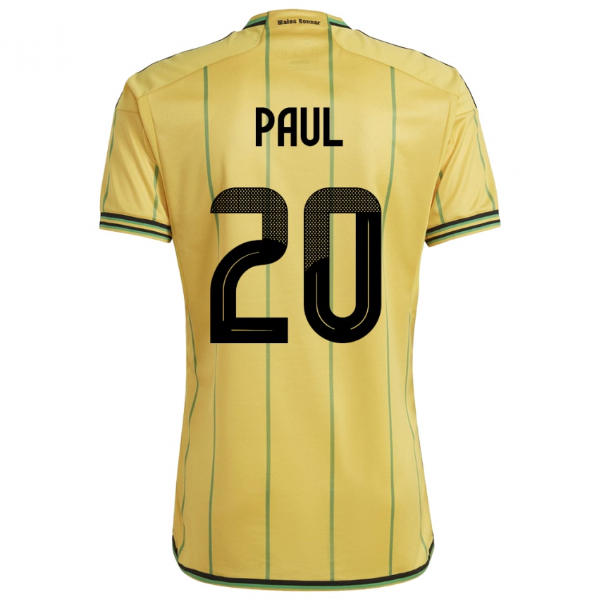 Homem Camisola Jamaica Lachante Paul #20 Amarelo Principal 24-26 Camisa