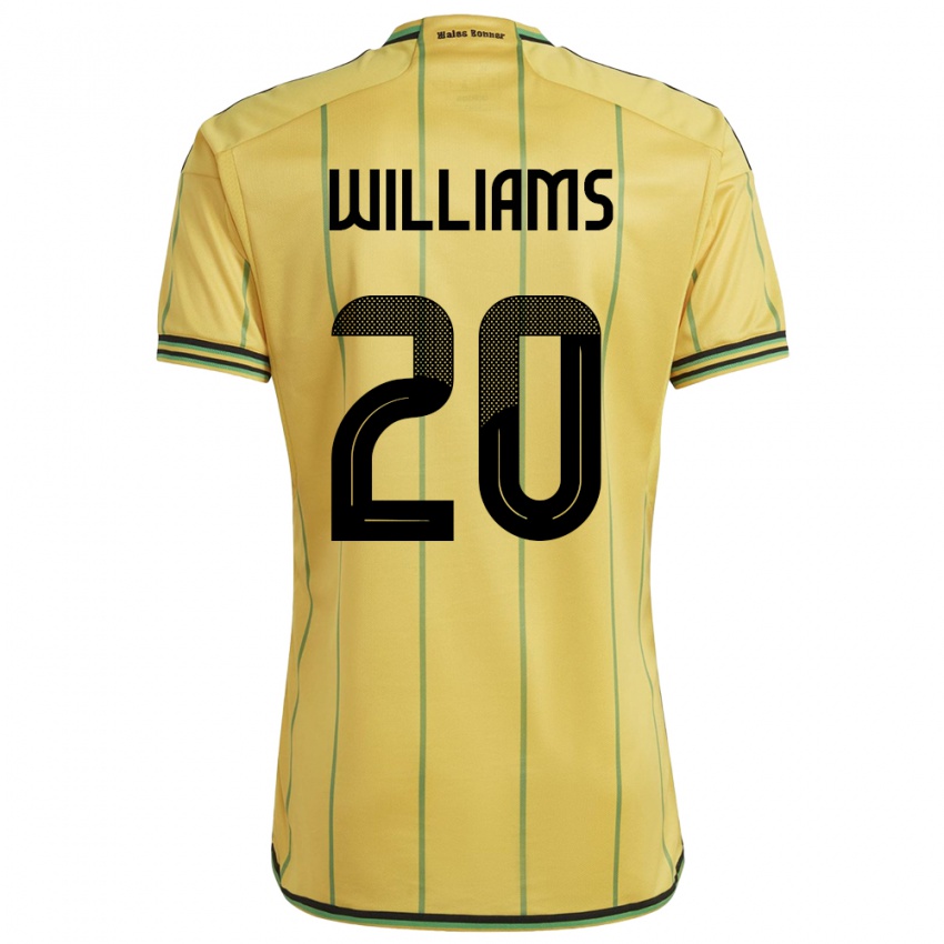 Homem Camisola Jamaica Victoria Williams #20 Amarelo Principal 24-26 Camisa