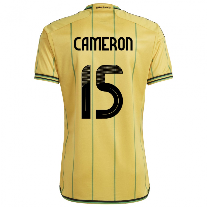 Homem Camisola Jamaica Tiffany Cameron #15 Amarelo Principal 24-26 Camisa