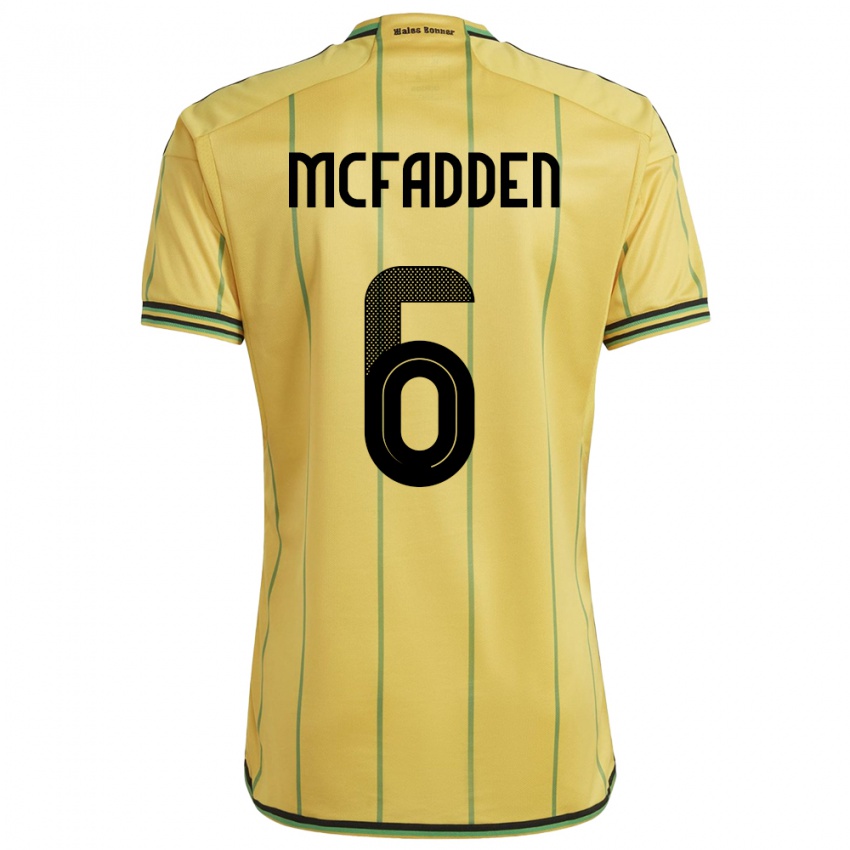 Homem Camisola Jamaica Logan Mcfadden #6 Amarelo Principal 24-26 Camisa