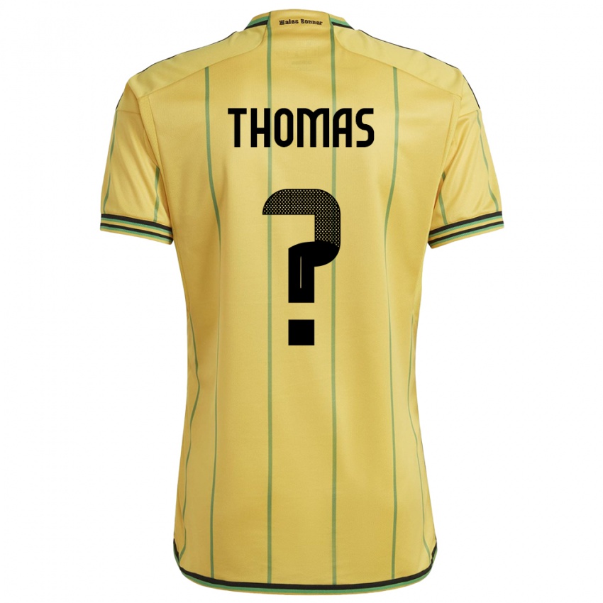 Homem Camisola Jamaica Kersha Thomas #0 Amarelo Principal 24-26 Camisa