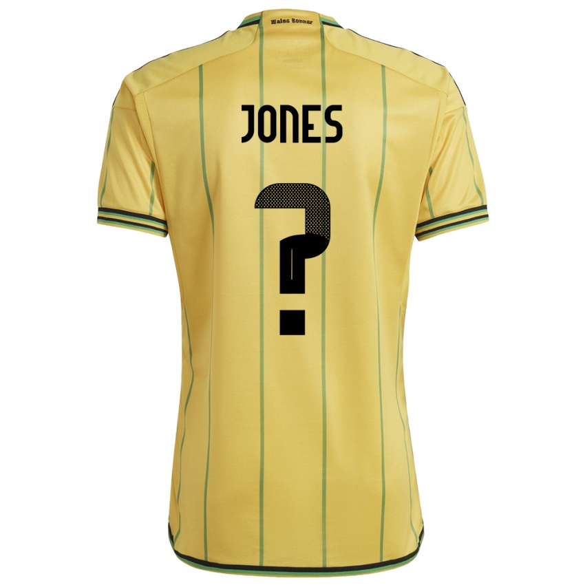 Homem Camisola Jamaica Rachel Jones #0 Amarelo Principal 24-26 Camisa