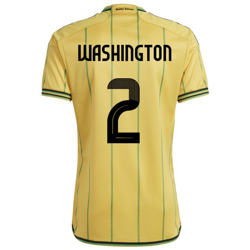 Homem Camisola Jamaica Solai Washington #2 Amarelo Principal 24-26 Camisa